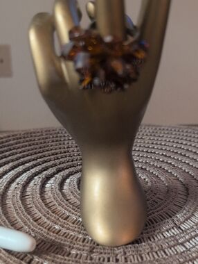 Vintage Amber Cha Cha Adjustable Ring